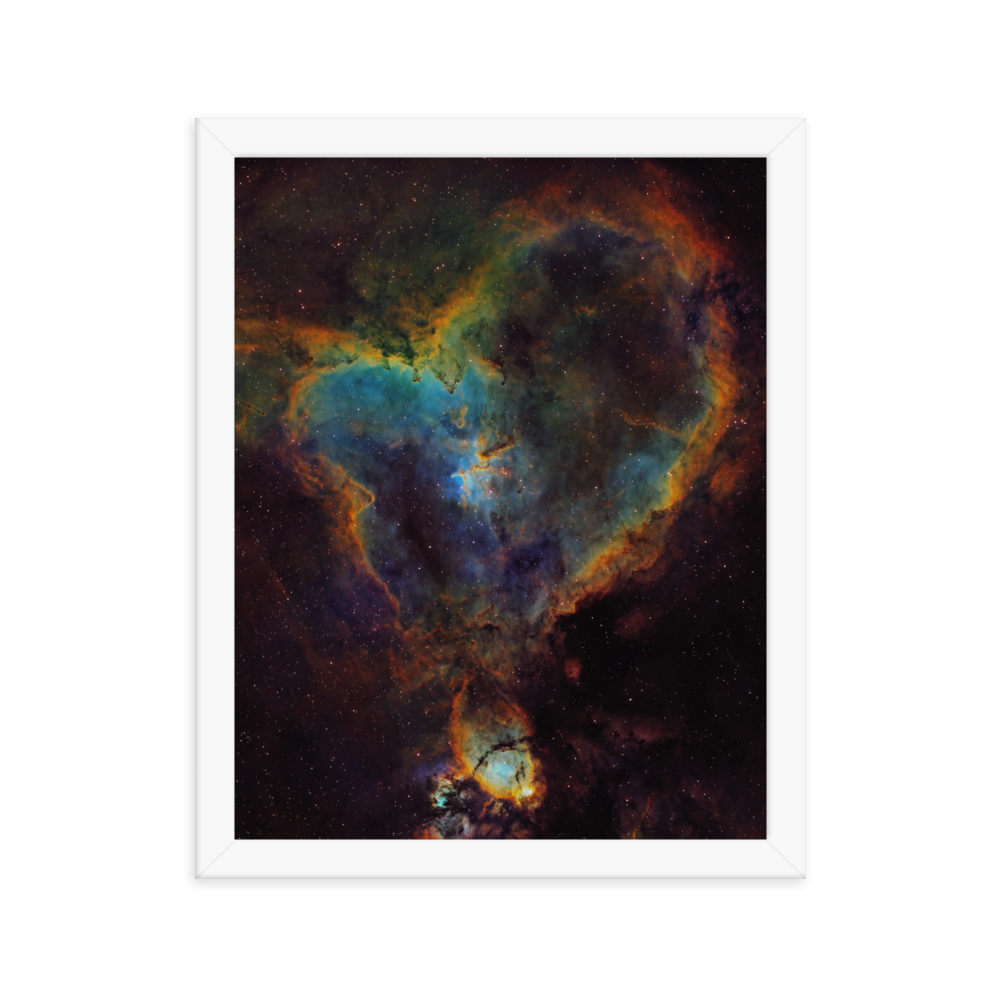 Heart Nebula - Framed Poster, Premium Luster Photo Paper