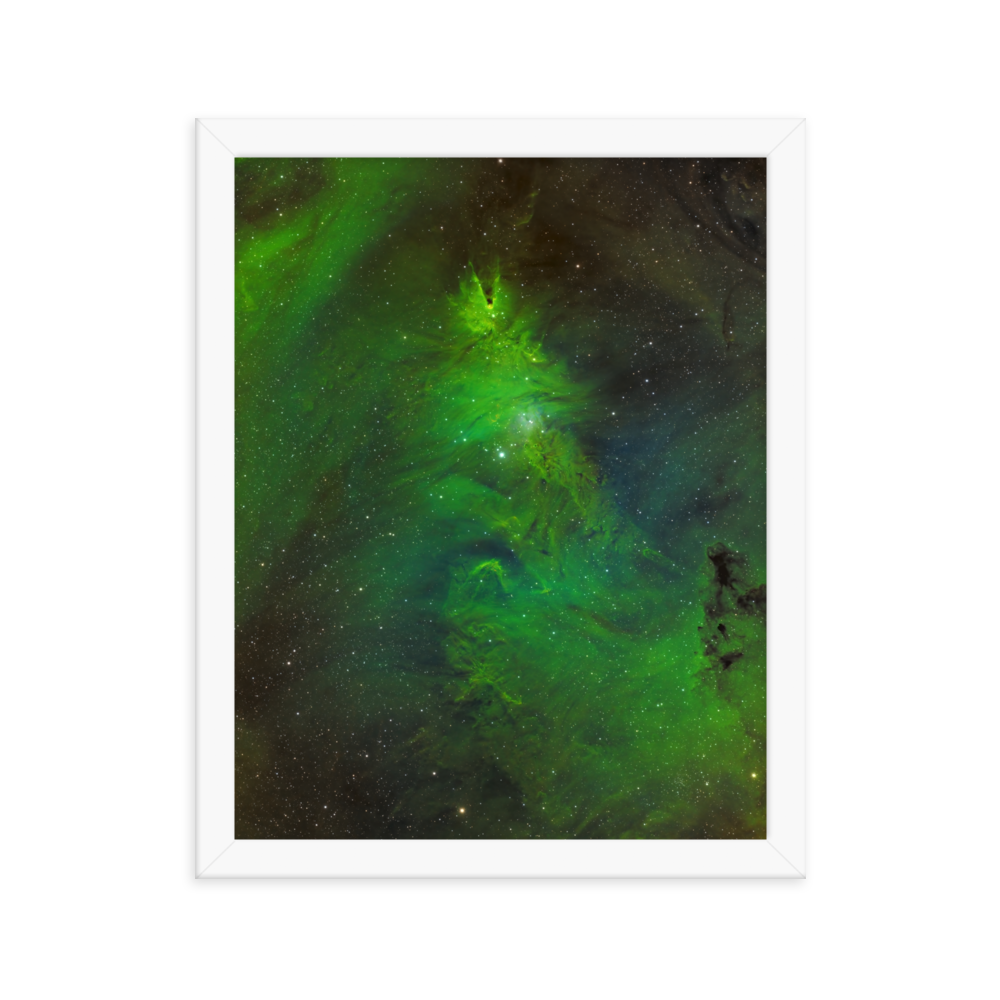 Christmas Tree Nebula - Framed Poster, Premium Luster Photo Paper