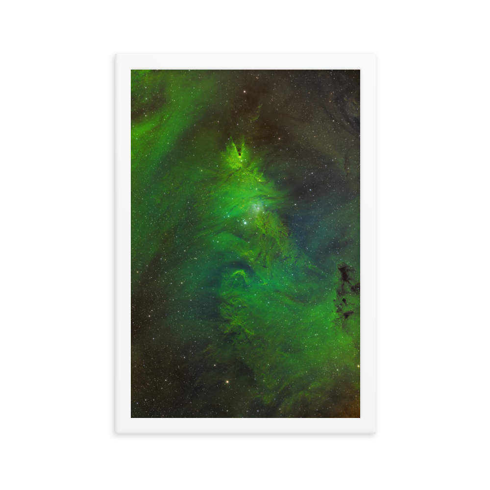 Christmas Tree Nebula - Framed Poster, Premium Luster Photo Paper