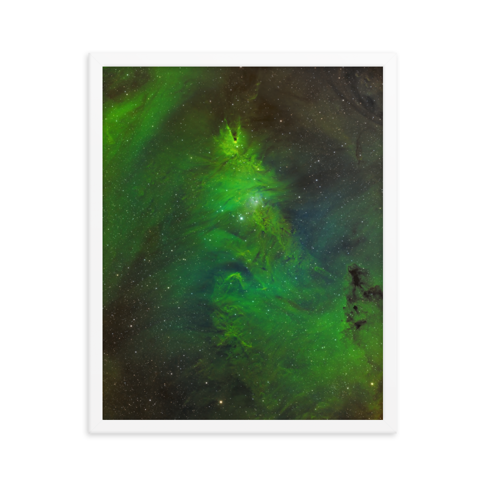 Christmas Tree Nebula - Framed Poster, Premium Luster Photo Paper