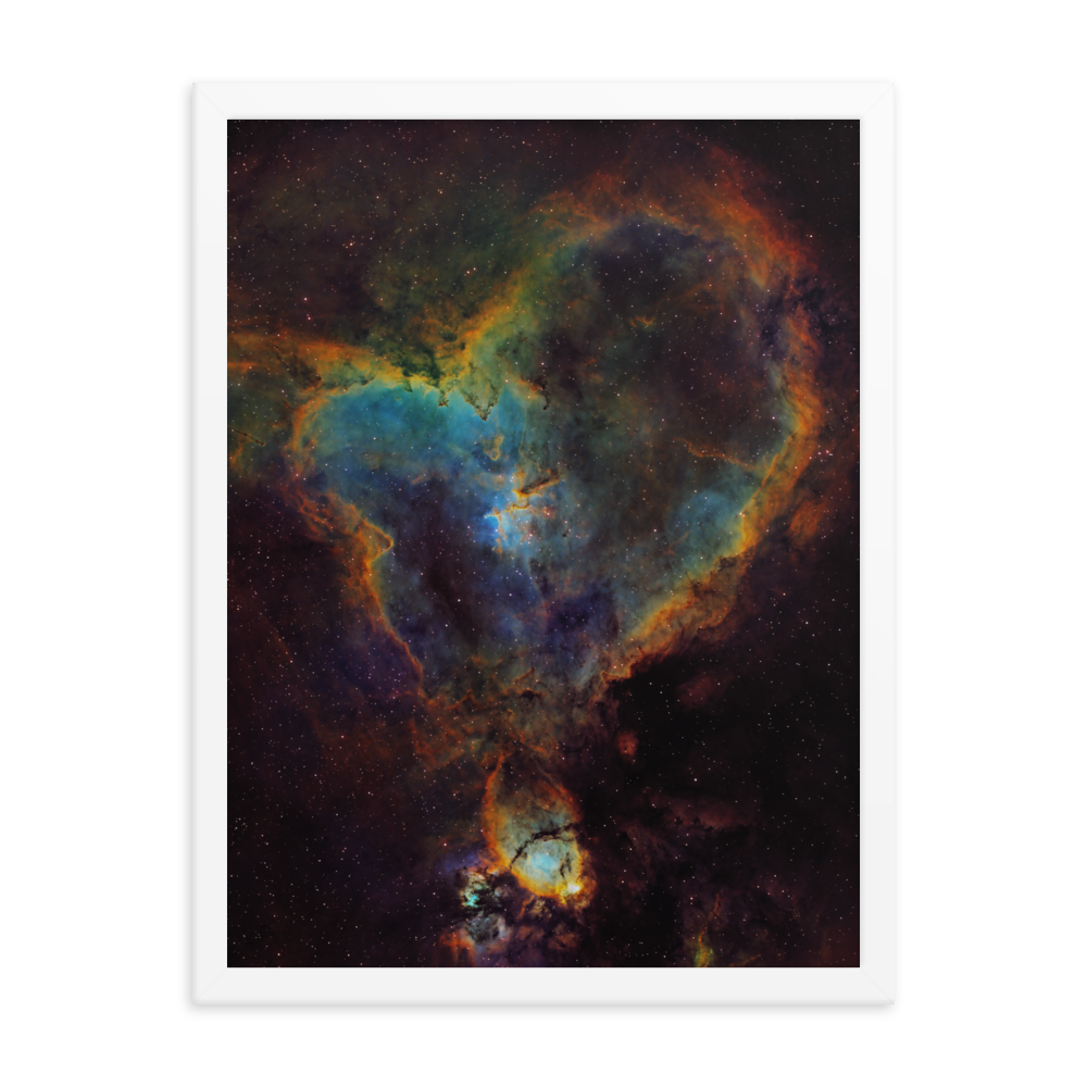 Heart Nebula - Framed Poster, Premium Luster Photo Paper