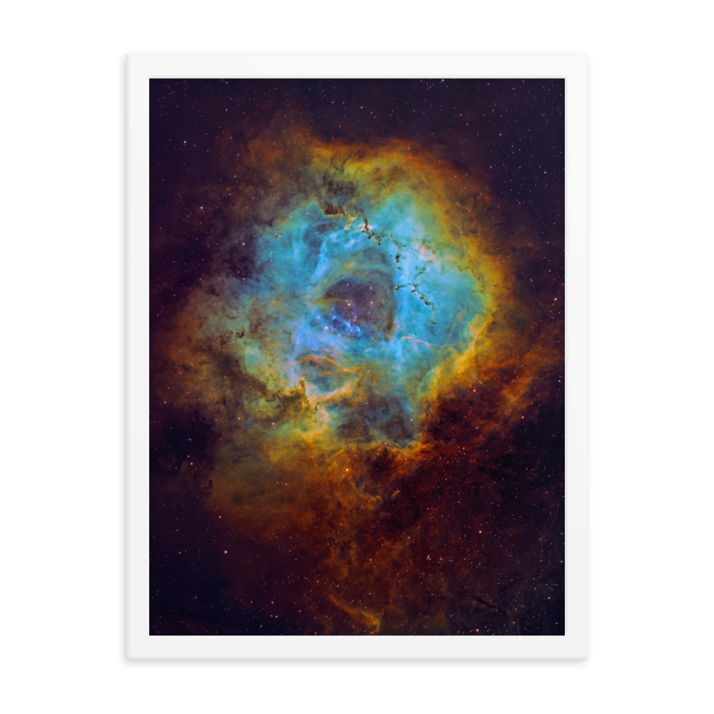 Rosette Nebula - Framed Poster, Premium Luster Photo Paper