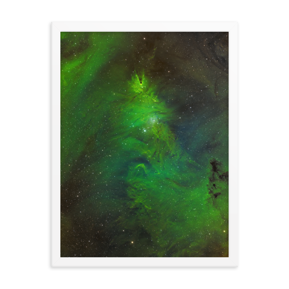 Christmas Tree Nebula - Framed Poster, Premium Luster Photo Paper