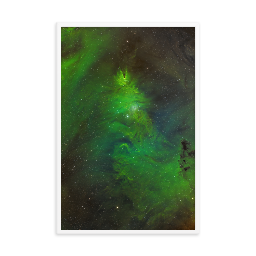 Christmas Tree Nebula - Framed Poster, Premium Luster Photo Paper