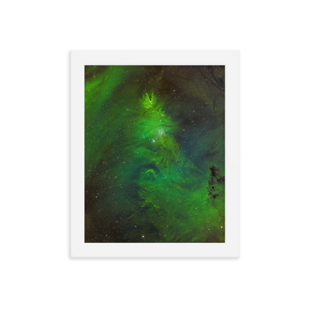 Christmas Tree Nebula - Framed Poster, Premium Luster Photo Paper