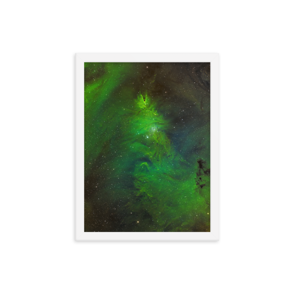 Christmas Tree Nebula - Framed Poster, Premium Luster Photo Paper